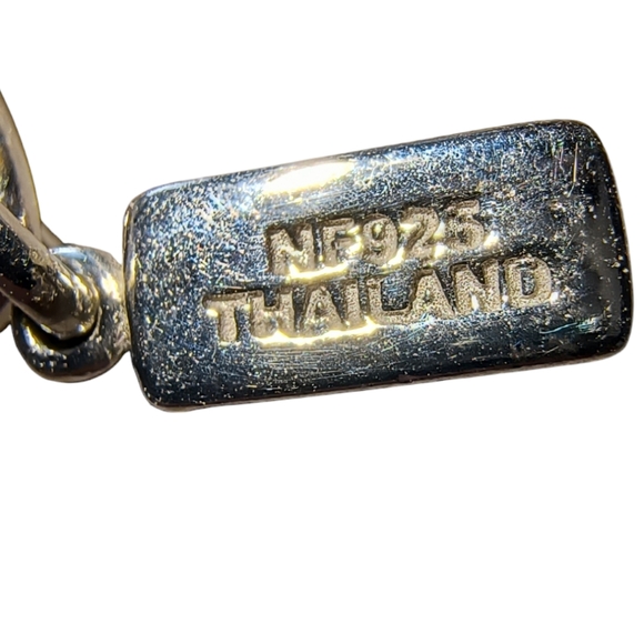 Sleeping Beauty Turquoise & Sterling Silver Line or Tennis Bracelet - Picture 10 of 12